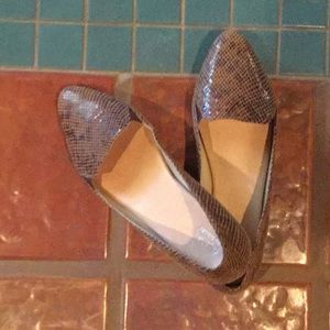 Snake print flats